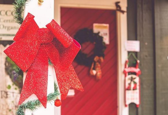 Winery Door and holiday bow